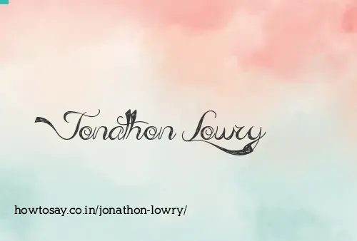 Jonathon Lowry