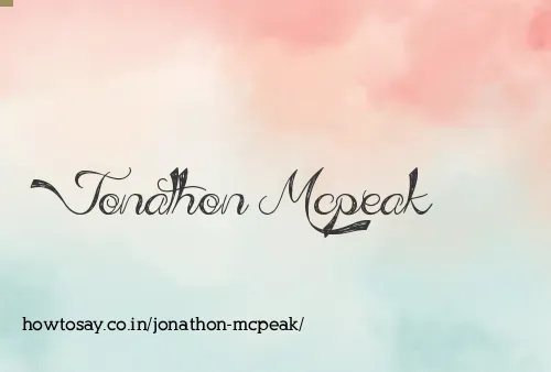 Jonathon Mcpeak