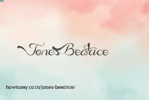 Jones Beatrice