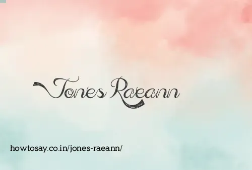 Jones Raeann