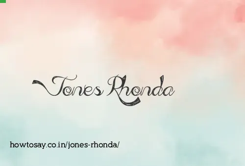 Jones Rhonda