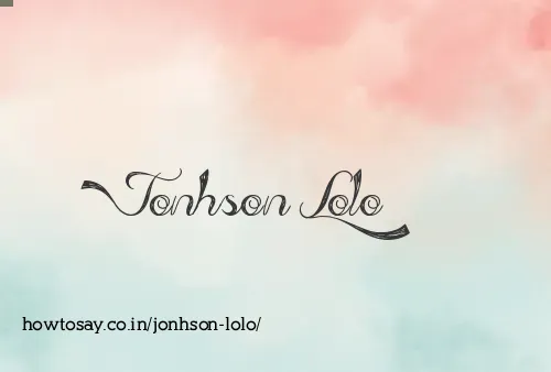 Jonhson Lolo