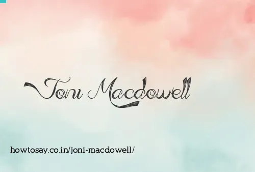 Joni Macdowell