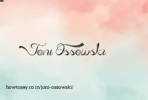 Joni Ossowski