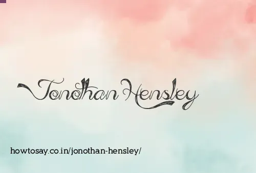 Jonothan Hensley