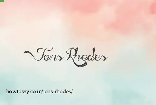 Jons Rhodes