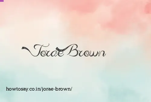 Jorae Brown
