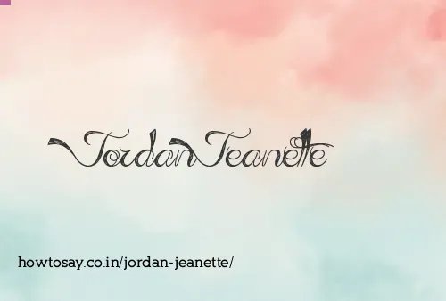 Jordan Jeanette
