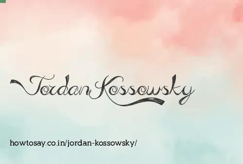 Jordan Kossowsky