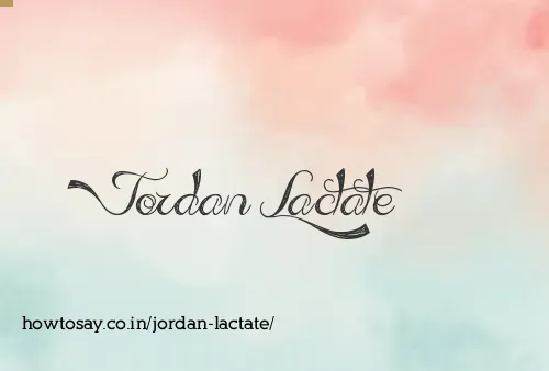 Jordan Lactate