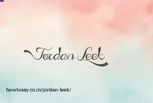 Jordan Leek