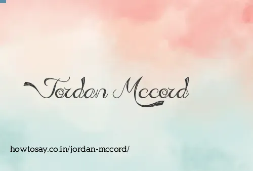 Jordan Mccord