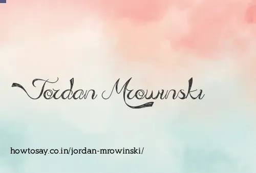 Jordan Mrowinski