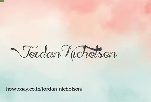 Jordan Nicholson