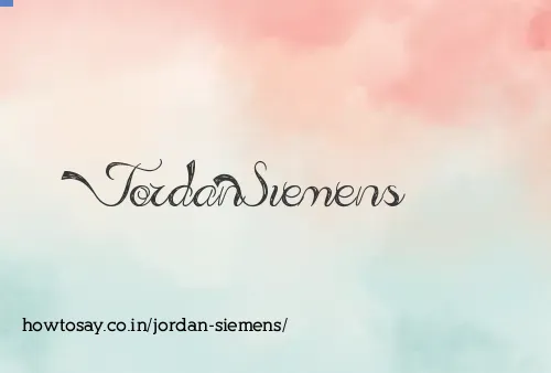 Jordan Siemens