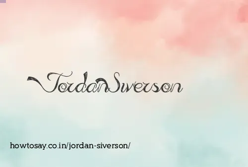 Jordan Siverson