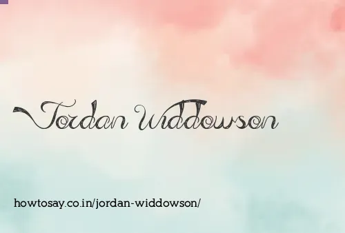 Jordan Widdowson