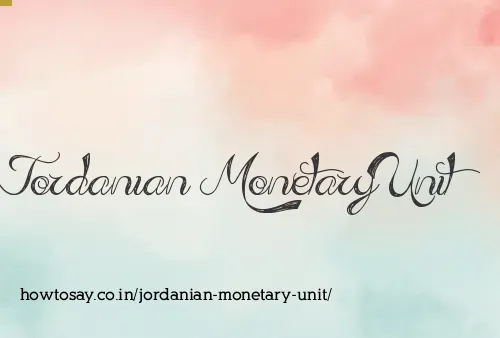 Jordanian Monetary Unit