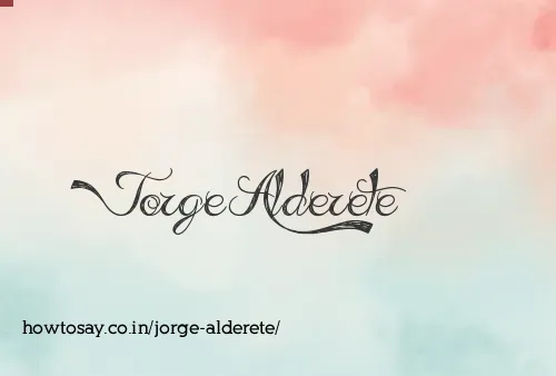 Jorge Alderete