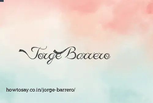 Jorge Barrero