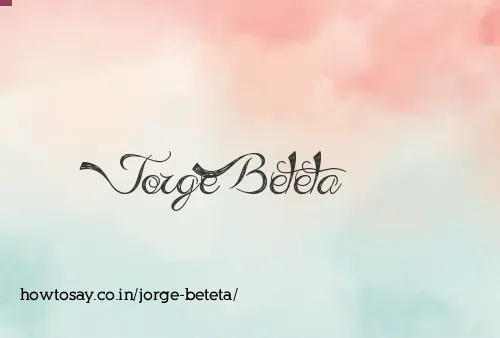 Jorge Beteta