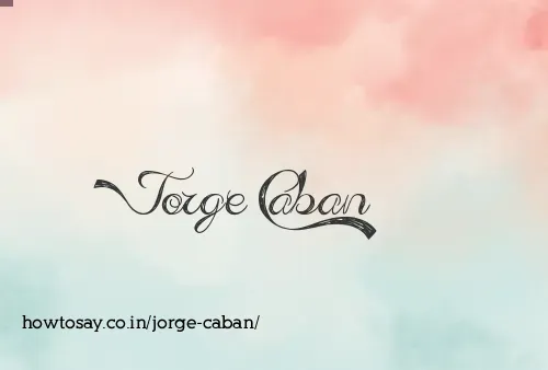 Jorge Caban