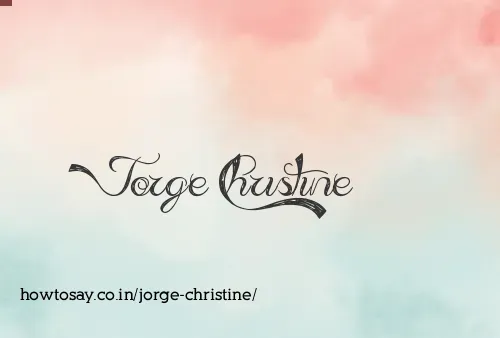 Jorge Christine