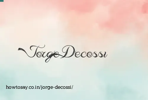 Jorge Decossi
