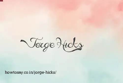 Jorge Hicks