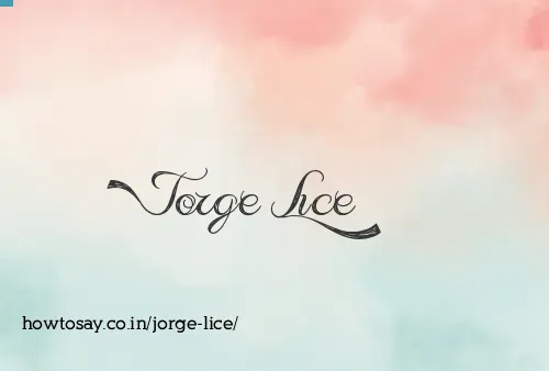 Jorge Lice