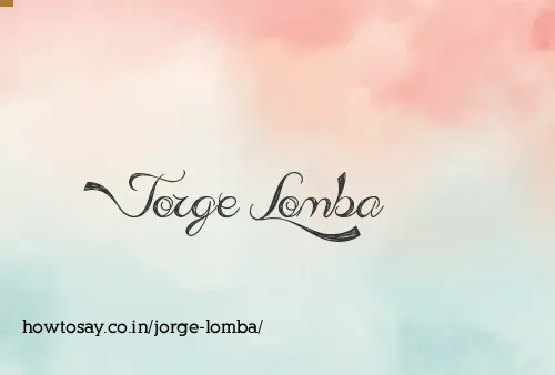 Jorge Lomba