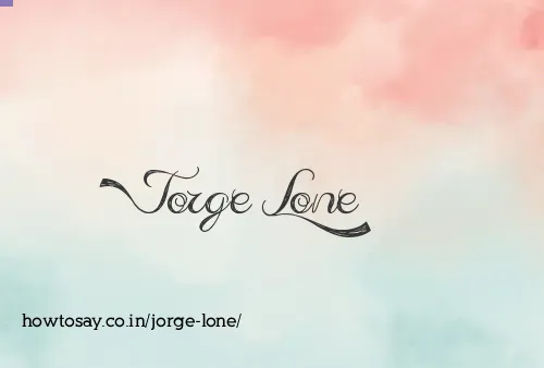 Jorge Lone