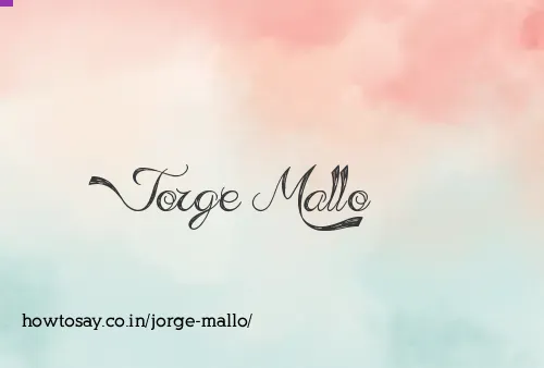 Jorge Mallo