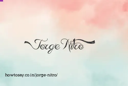 Jorge Nitro