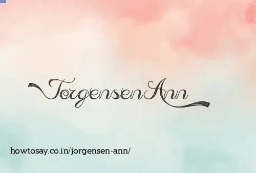 Jorgensen Ann