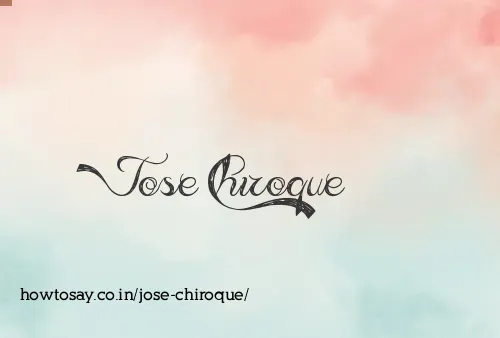 Jose Chiroque