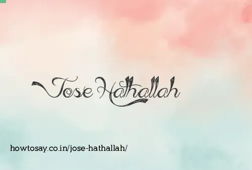Jose Hathallah