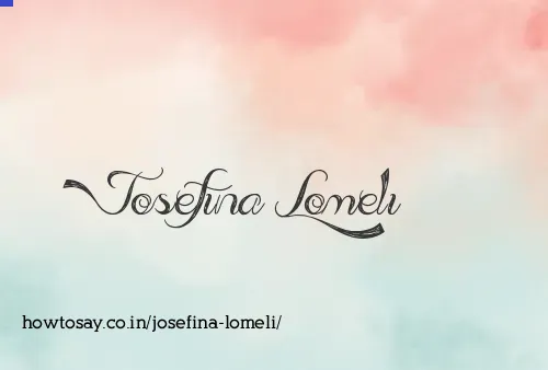 Josefina Lomeli