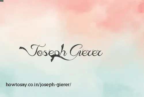 Joseph Gierer