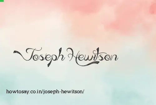 Joseph Hewitson