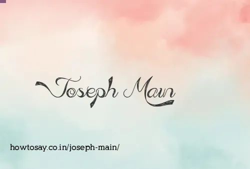 Joseph Main