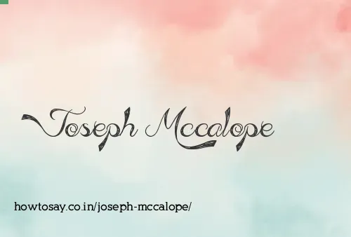 Joseph Mccalope