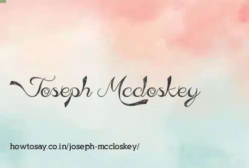 Joseph Mccloskey