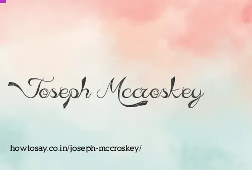 Joseph Mccroskey