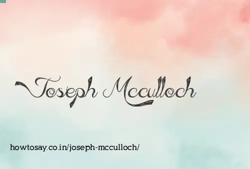 Joseph Mcculloch