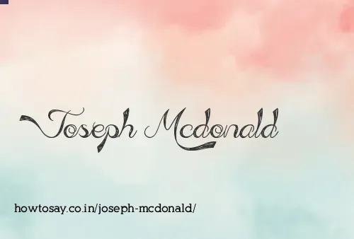 Joseph Mcdonald