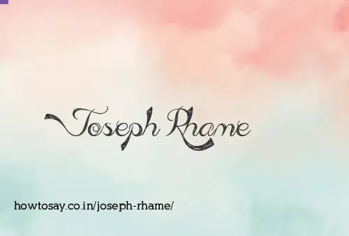 Joseph Rhame