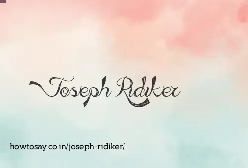 Joseph Ridiker
