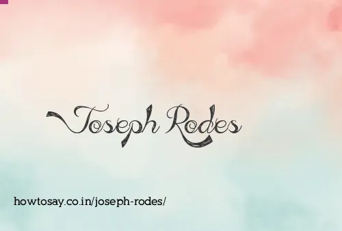 Joseph Rodes