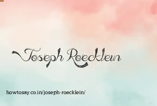 Joseph Roecklein